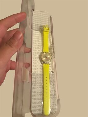 *new* Swatch Bright Yellow Strap Watch